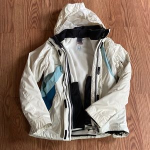 Spyder women’s snowboarding jacket with removable fleece